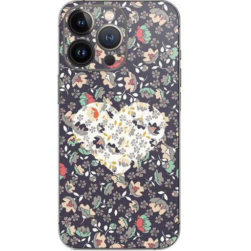 Floral Heart iPhone 14 Pro Skin