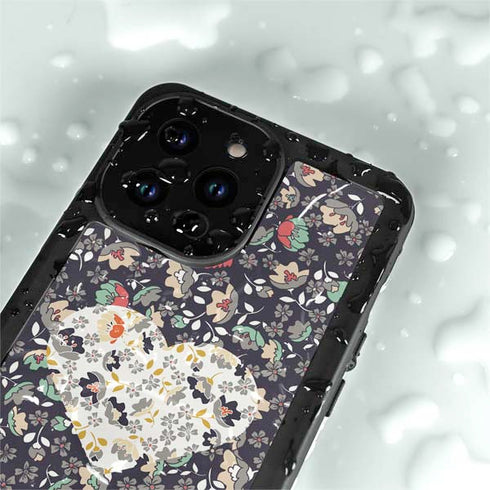 Floral Heart iPhone 14 Pro Waterproof Case