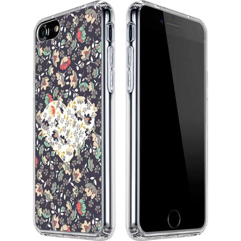 Floral Heart iPhone SE (2nd & 3rd Gen) Clear Case