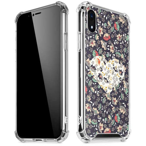 Floral Heart iPhone XR Clear Case