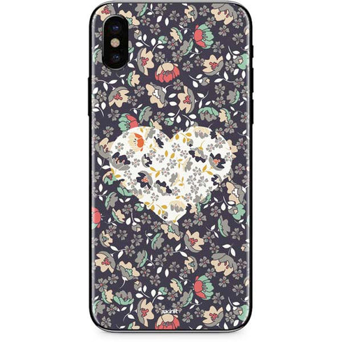 Floral Heart iPhone XS Skin