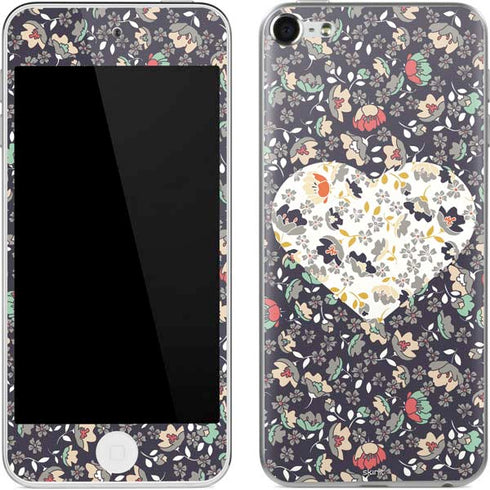 Floral Heart Apple iPod Skin