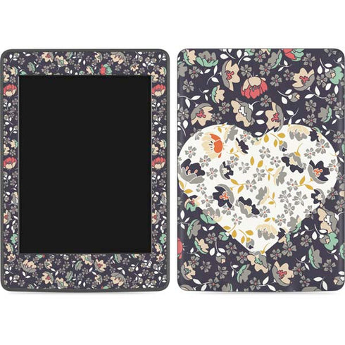 Floral Heart Amazon Kindle Skin