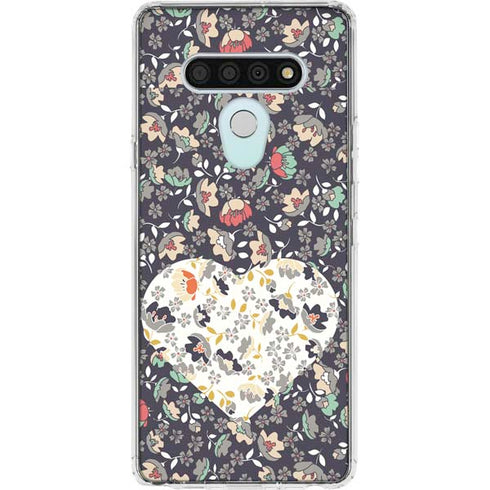 Floral Heart LG Stylo 6 Clear Case