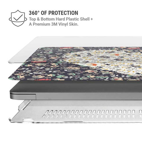 Floral Heart MacBook Pro 16in (2021-25) Case plus Skin