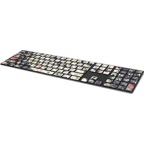 Floral Heart Magic Keyboard with Numeric Keypad Skin