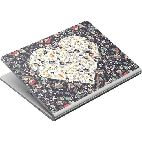 Floral Heart Surface Book Skin