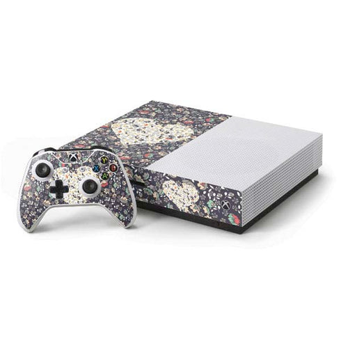 Floral Heart Xbox One S Console and Controller Bundle Skin