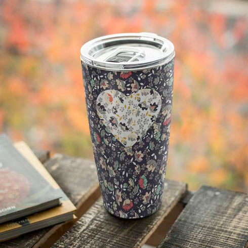 Floral Heart Yeti 20oz Tumbler Skin