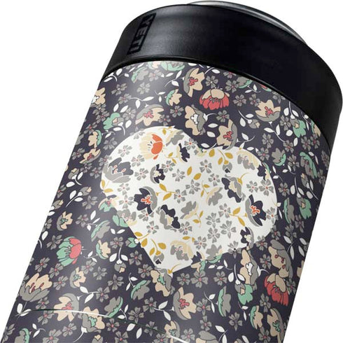 Floral Heart Yeti Colster Can Insulator Skin