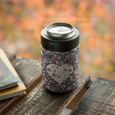 Floral Heart Yeti Colster Can Insulator Skin