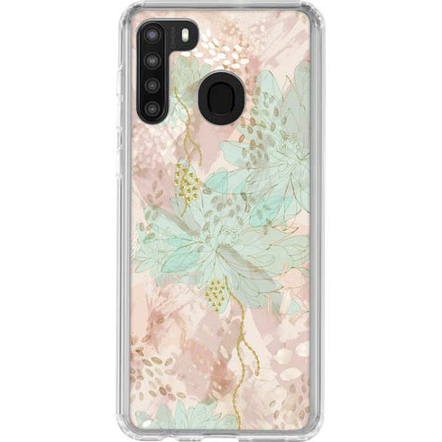 Floral Shadows Galaxy A21 Clear Case