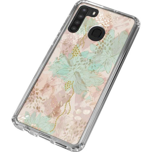 Floral Shadows Galaxy A21 Clear Case