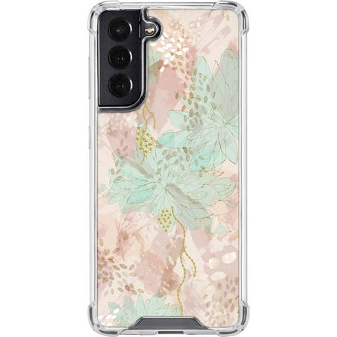 Floral Shadows Galaxy S22 Clear Case