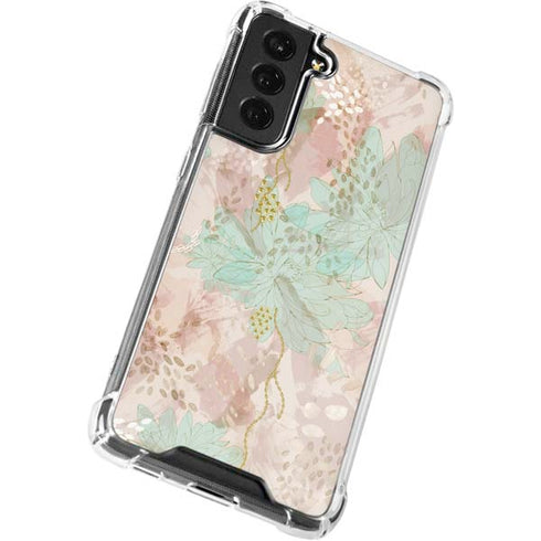 Floral Shadows Galaxy S22 Clear Case