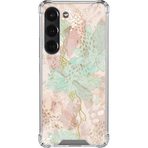 Floral Shadows Galaxy S23 Clear Case