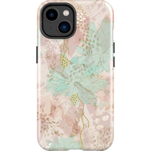 Floral Shadows iPhone 15 Plus Impact Case