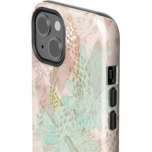 Floral Shadows iPhone 15 Plus Impact Case