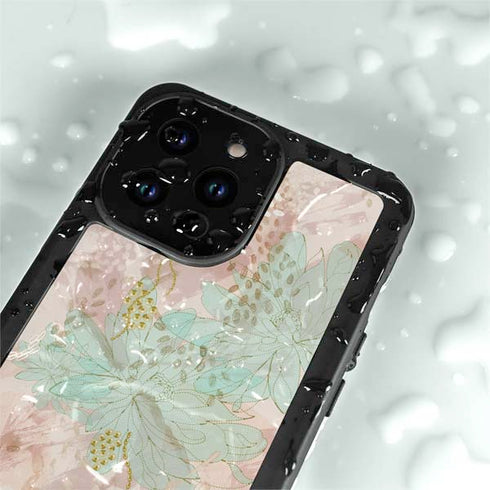 Floral Shadows iPhone 14 Pro Max Waterproof Case