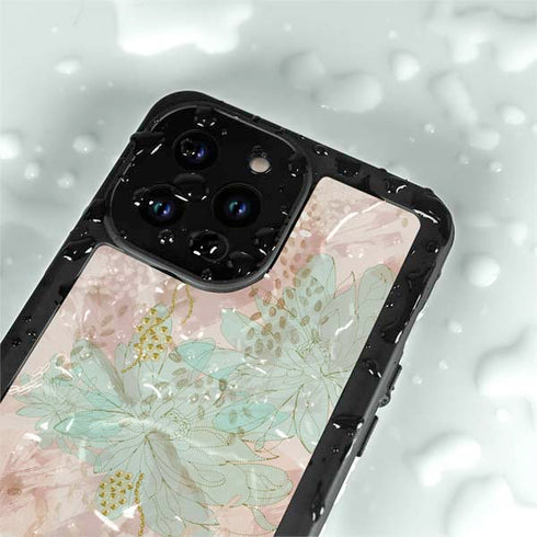 Floral Shadows iPhone 14 Pro Waterproof Case