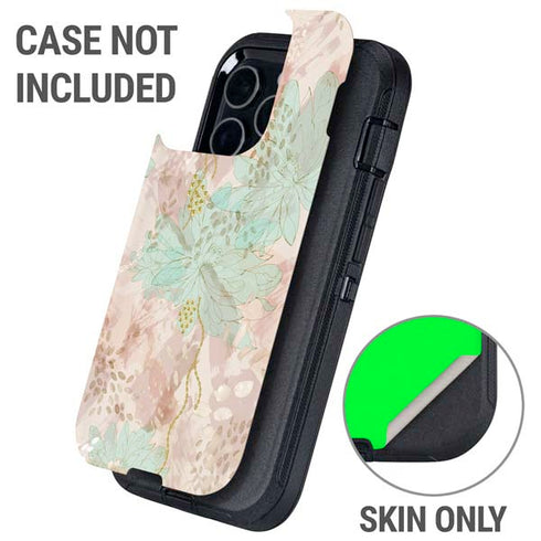 Floral Shadows Otterbox Defender iPhone Skin