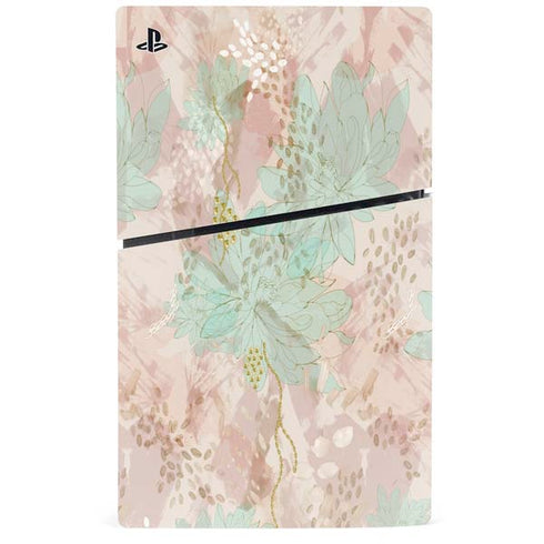 Floral Shadows PS5 Slim Disk Bundle Skin