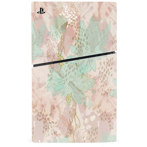 Floral Shadows PS5 Slim Disk Console Skin