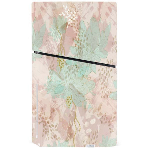 Floral Shadows PS5 Slim Disk Console Skin
