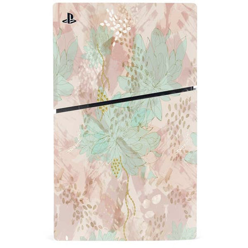 Floral Shadows PS5 Slim Digital Edition Bundle Skin