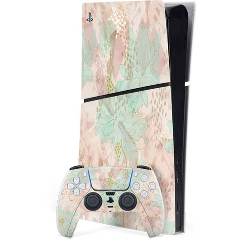 Floral Shadows PS5 Slim Digital Edition Console Skin