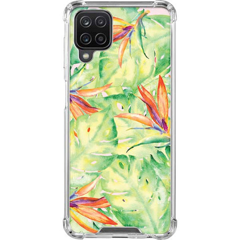 Floral Tropics Galaxy A12 Clear Case