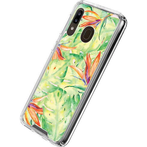 Floral Tropics Galaxy A30 Clear Case