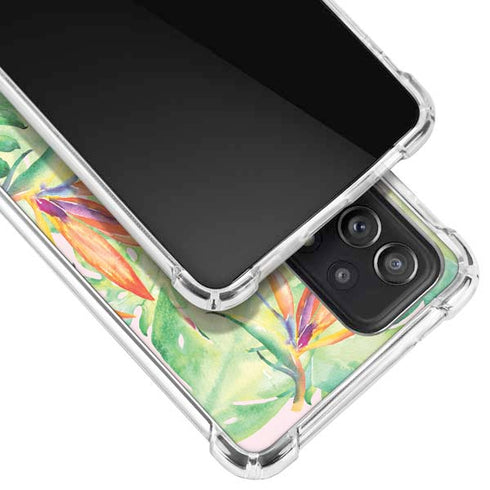 Floral Tropics Galaxy A72 5G Clear Case