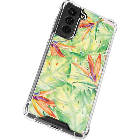Floral Tropics Galaxy S21 FE Clear Case