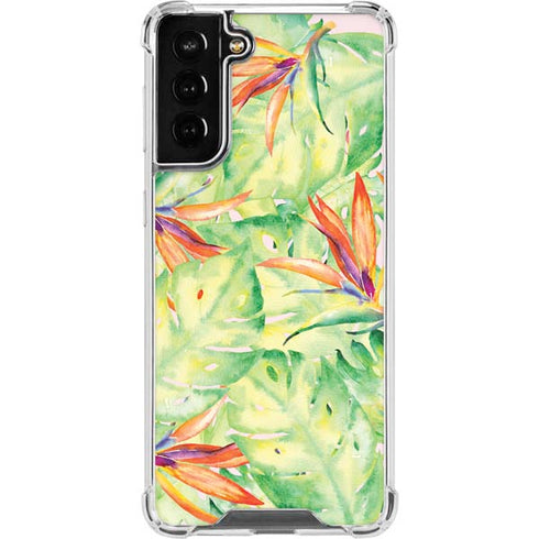 Floral Tropics Galaxy S22 Plus Clear Case