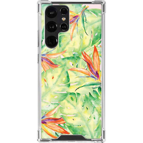 Floral Tropics Galaxy S22 Ultra Clear Case