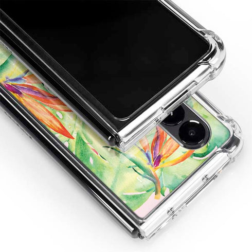 Floral Tropics Galaxy Z Fold4 5G Clear Case