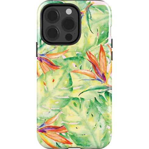 Floral Tropics iPhone 15 Pro Impact Case