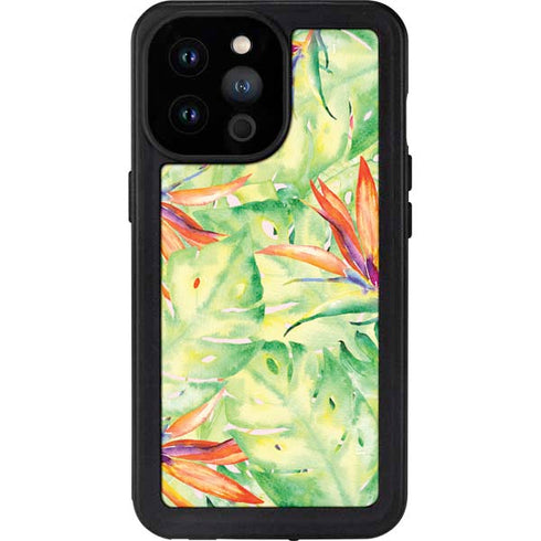 Floral Tropics iPhone 14 Pro Max Waterproof Case