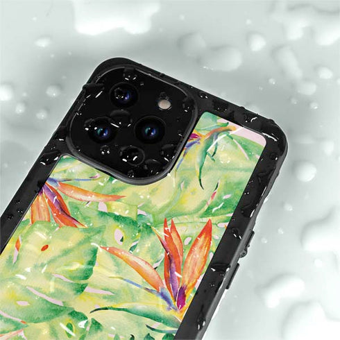 Floral Tropics iPhone 14 Pro Max Waterproof Case