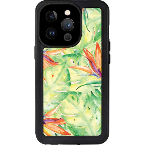 Floral Tropics iPhone 14 Pro Waterproof Case