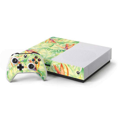 Floral Tropics Xbox One S Console and Controller Bundle Skin