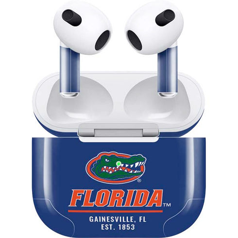 University of Florida Gainesville Est 1853 Blue Apple AirPods (3rd Gen 2021) Skin