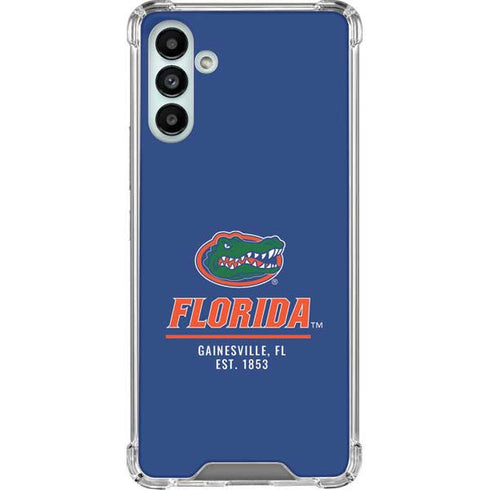 University of Florida Gainesville Est 1853 Blue Galaxy A13 5G Clear Case