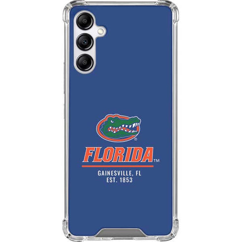 University of Florida Gainesville Est 1853 Blue Galaxy A14 5G Clear Case