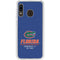 University of Florida Gainesville Est 1853 Blue Galaxy A20 Clear Case