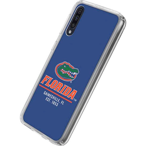 University of Florida Gainesville Est 1853 Blue Galaxy A50 Clear Case