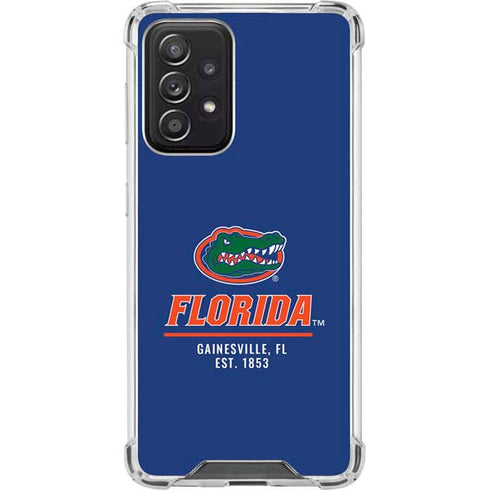 University of Florida Gainesville Est 1853 Blue Galaxy A52 5G Clear Case
