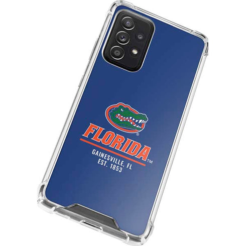 University of Florida Gainesville Est 1853 Blue Galaxy A52 5G Clear Case