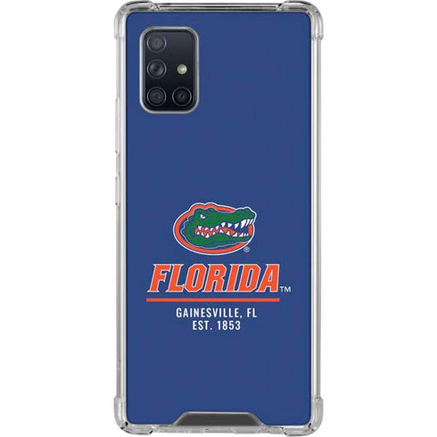 University of Florida Gainesville Est 1853 Blue Galaxy A71 5G Clear Case